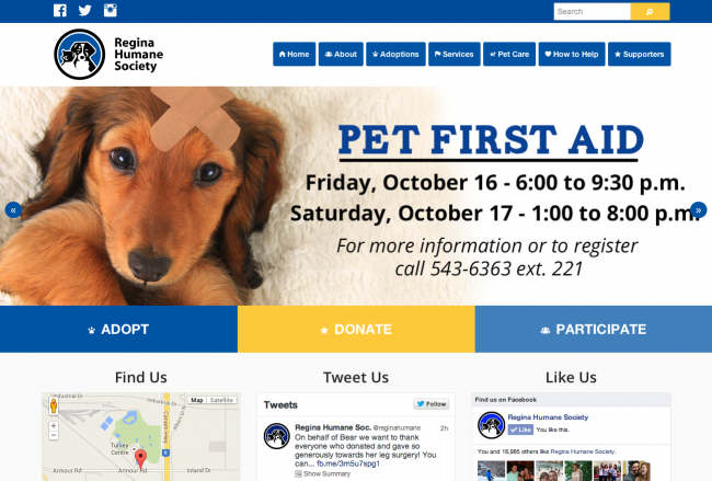 New Regina Humane Society Website